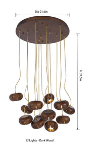 Thumbnail for Flower Wooden Chandelier Light Fixture