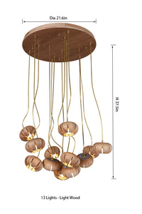 Thumbnail for Flower Wooden Chandelier Light Fixture