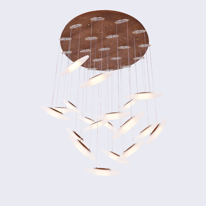 Postmodern Luxury Wooden Chandelier