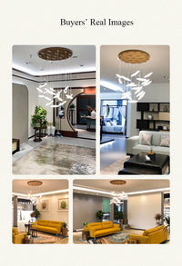 Thumbnail for Postmodern Luxury Wooden Chandelier