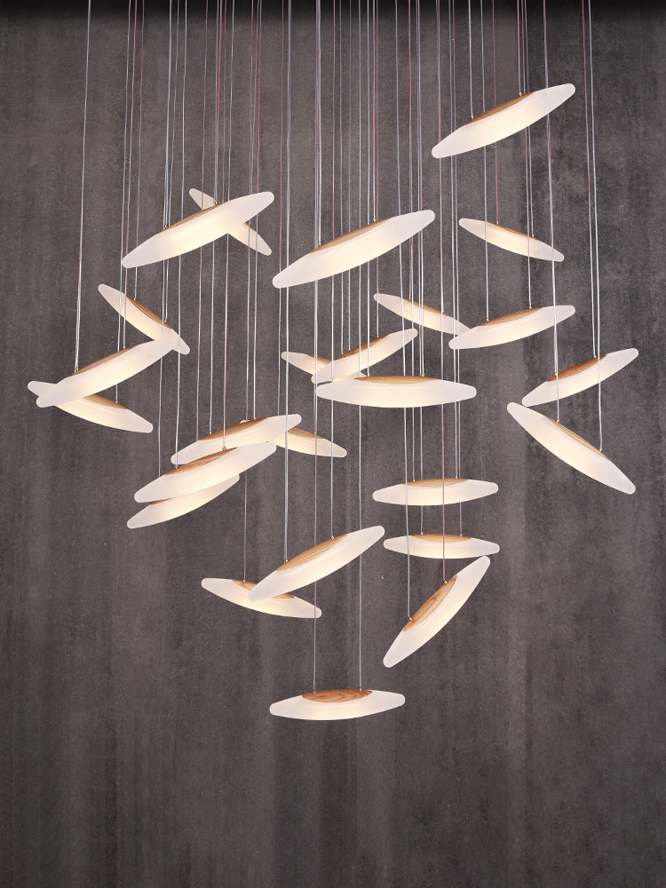 Postmodern Wooden Chandelier | Natural Luxury LED | Aurorae