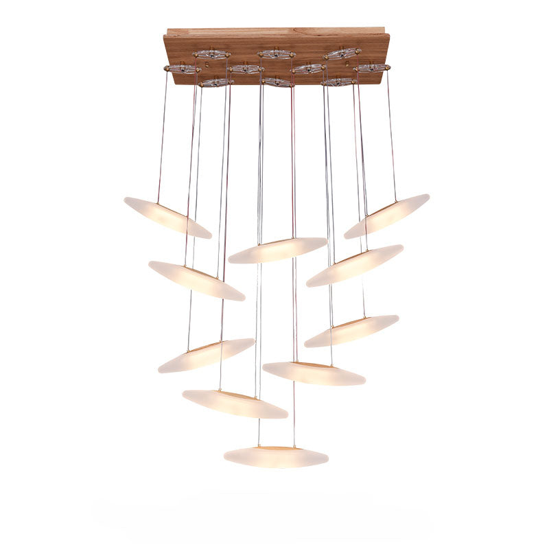 Postmodern Luxury Wooden Chandelier
