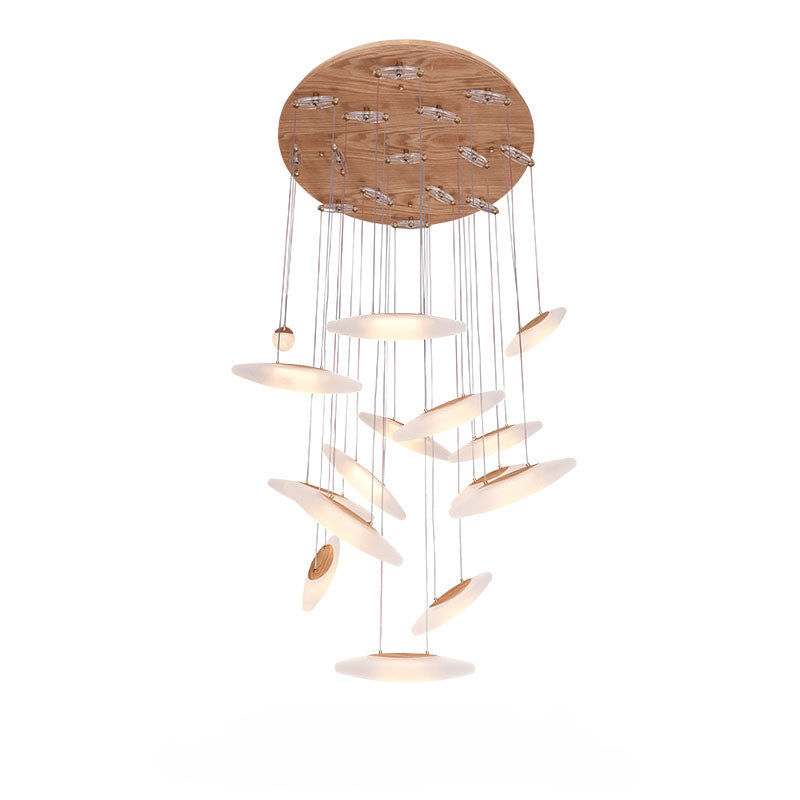 Postmodern Luxury Wooden Chandelier
