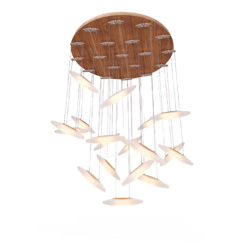 Postmodern Luxury Wooden Chandelier