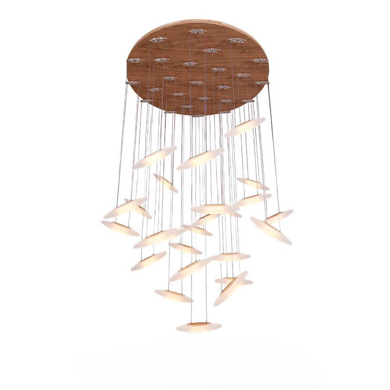 Postmodern Luxury Wooden Chandelier