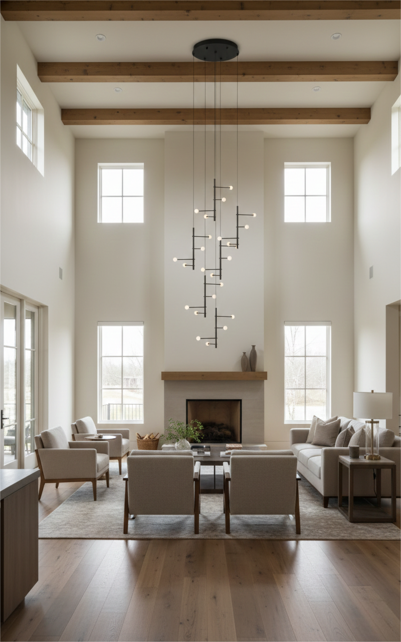 Celestial Glass Chandelier | Modern White Radiance