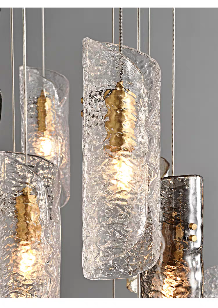 Frosted Glass Chandelier | Polished Brass Multi-Light | Aurorae