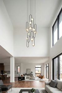 Thumbnail for Modern Minimalist Chandelier | Dimmable LED Elegance