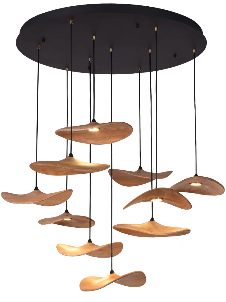 Wooden Shade Chandelier