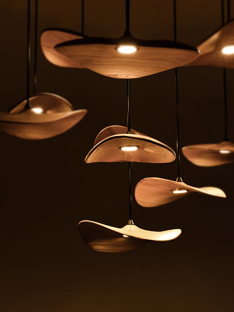 Wooden Shade Chandelier