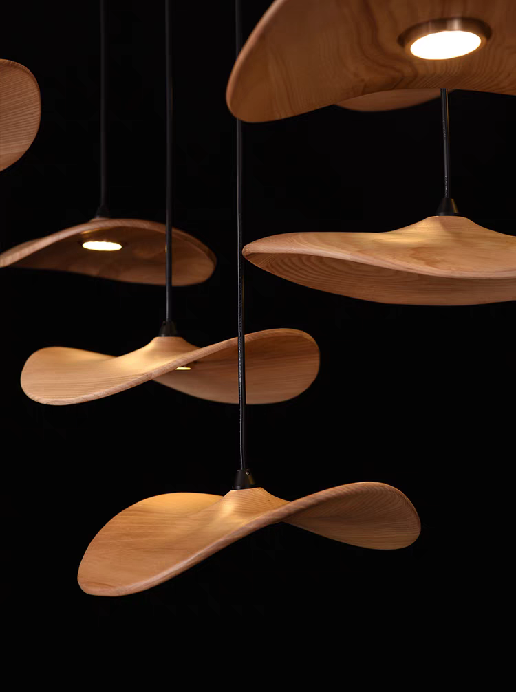 Wooden Shade Chandelier