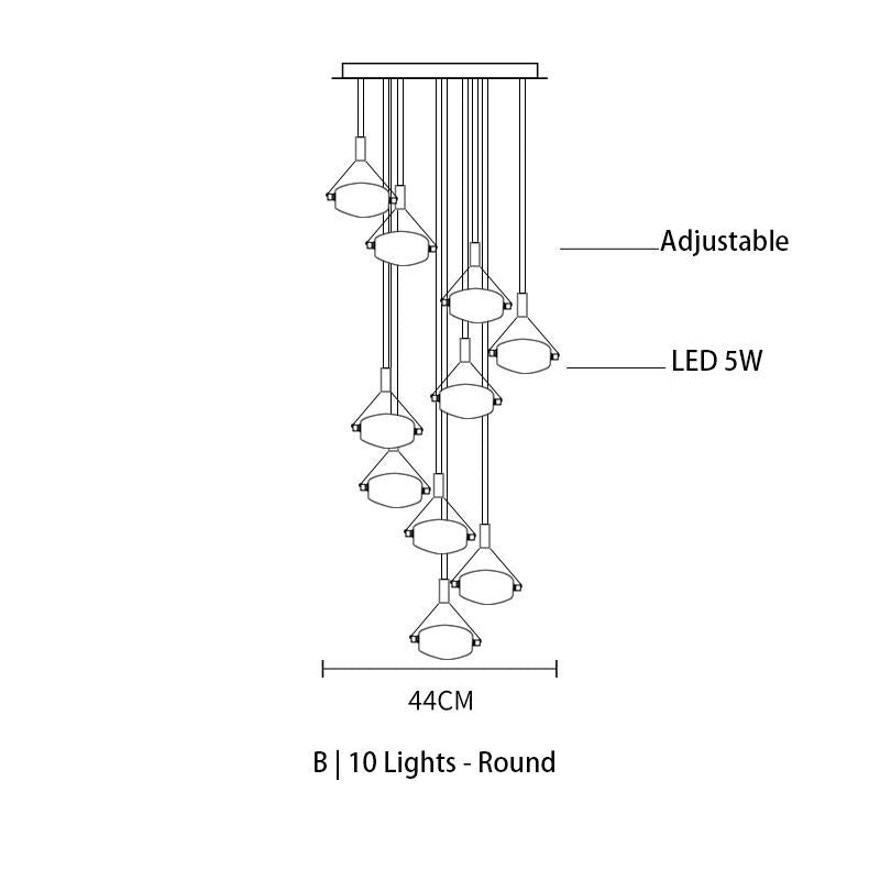 Angel Crystal Pendant Light | Staircase LED | Aurorae