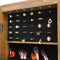 Thumbnail for Antique Jewelry Storage Mirror Cabinet With LED Lights