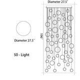 Asymmetrical LED Chandelier | Modern Staircase | Aurorae