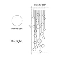 Thumbnail for Asymmetrical LED Chandelier
