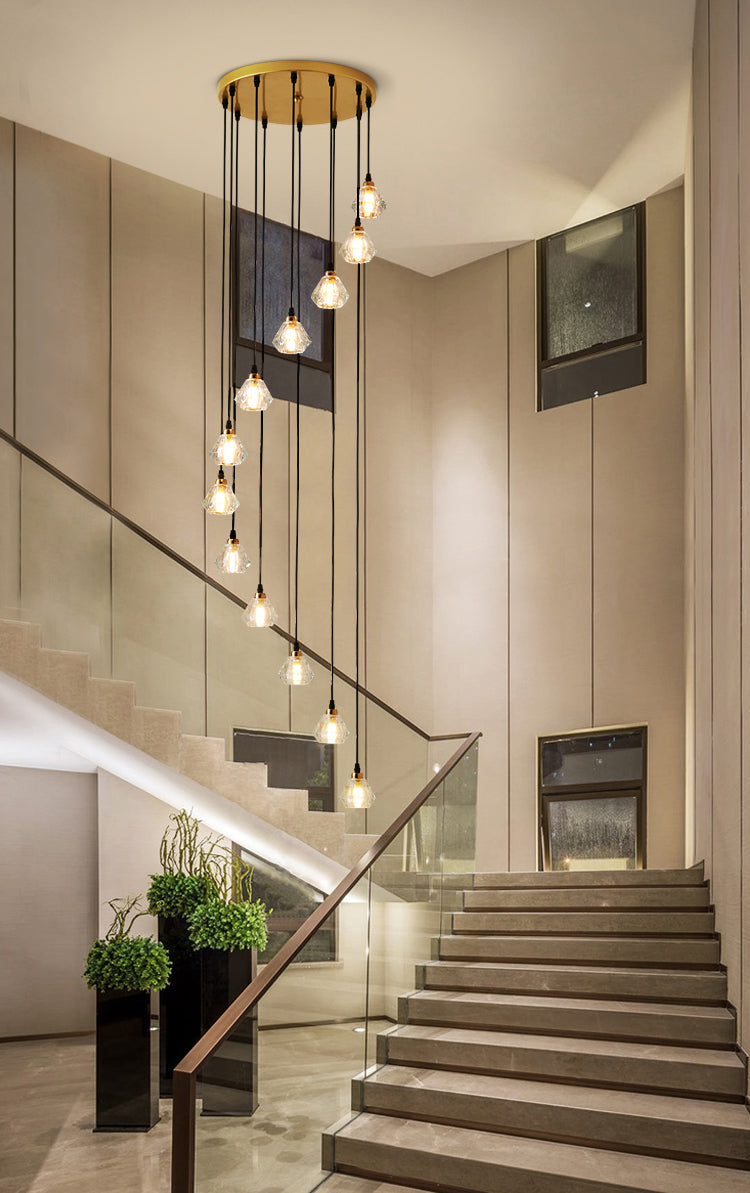 Modern chandelier foyer