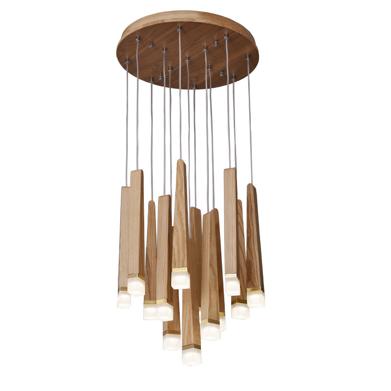 Matchstick Shape Chandelier | Wooden LED | Aurorae