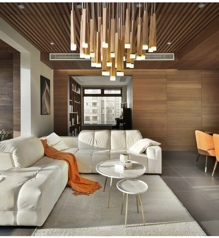 Matchstick Shape Chandelier | Wooden LED | Aurorae