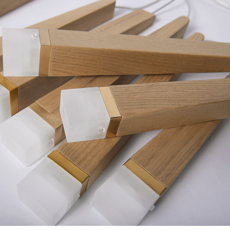 Matchstick Shape Chandelier | Wooden LED | Aurorae