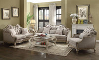 Thumbnail for Chelmsford Loveseat | 2 Pillows in Beige Fabric | Antique Taupe