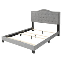 Thumbnail for Classic style Upholstered Linen Bed Frame | Queen