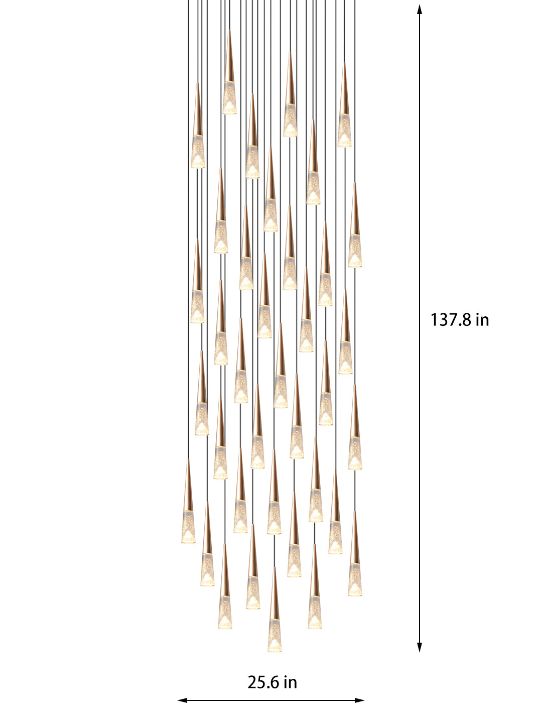 Cluster Iceberg Chandelier | Crystal Glass LED | Aurorae