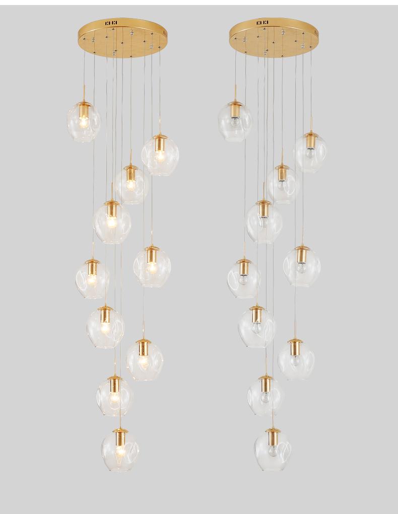large glass pendant light for foyer