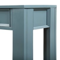 Thumbnail for Console Table for Entryway Hallway Sofa Table with Storage Drawers and Bottom Shelf Dark Blue
