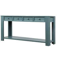Thumbnail for Console Table for Entryway Hallway Sofa Table with Storage Drawers and Bottom Shelf Dark Blue