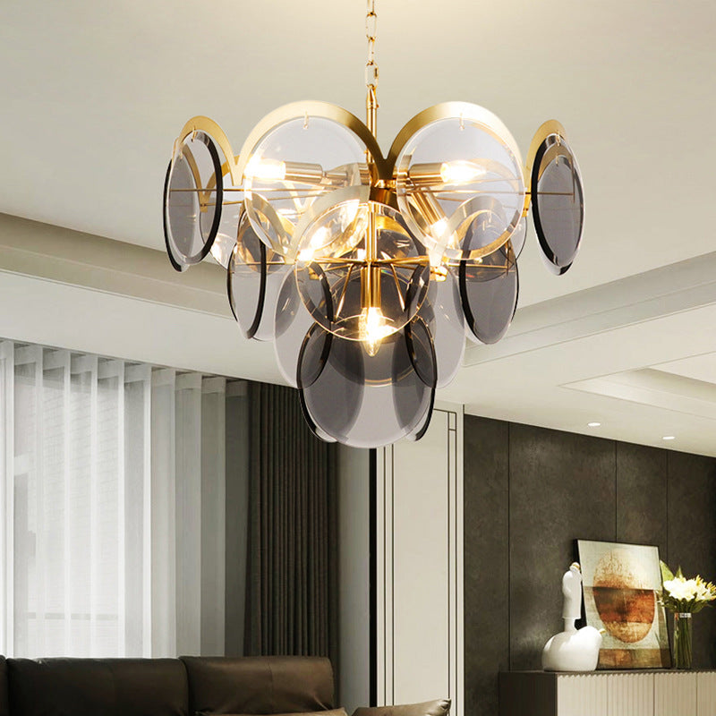 Creative Decoration Glass Chandelier | Brass LED | Aurorae