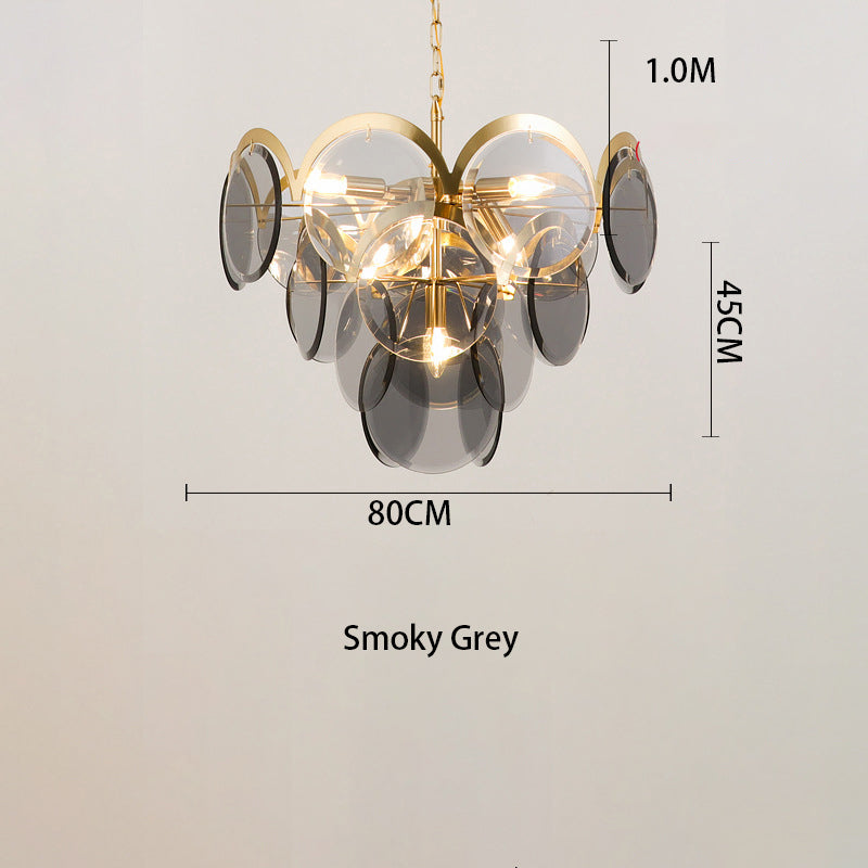 Creative Decoration Glass Chandelier | Brass LED | Aurorae