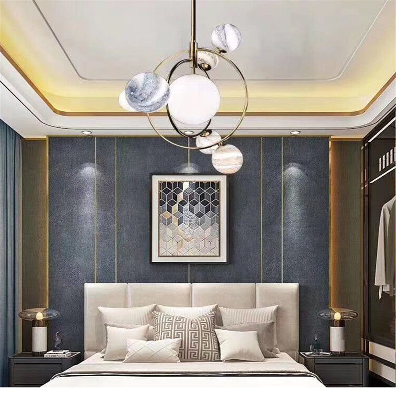 Designer Planet Chandelier | Glass Globe LED | Aurorae