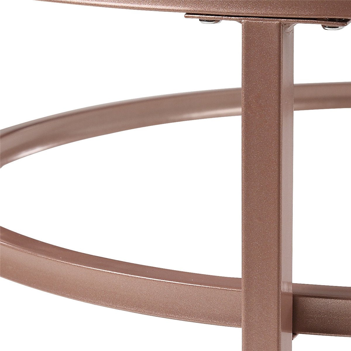 Crest Nesting Round 2 Piece Coffee Table Set | Elegant mid-century modern design | Glass
