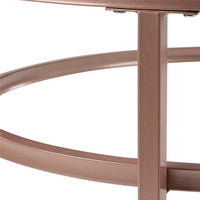 Thumbnail for Crest Nesting Round 2 Piece Coffee Table Set | Elegant mid-century modern design | Glass