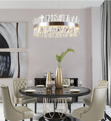 Crystal Circle Chandelier | LED Ring Light | Aurorae