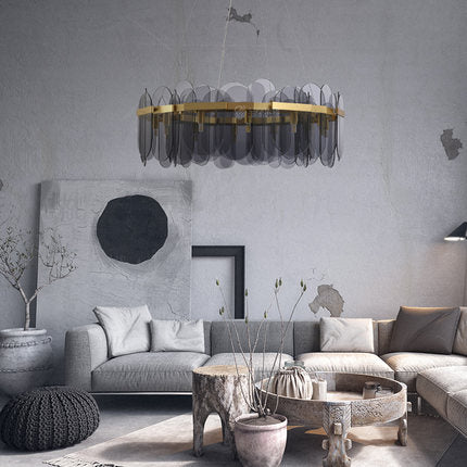 Crystal Glass Chandelier | Sea-Inspired Art LED | Aurorae