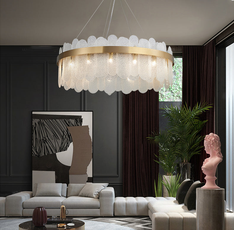 Crystal Glass Chandelier | Sea-Inspired Art LED | Aurorae