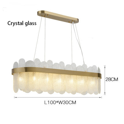 Crystal Glass Chandelier | Sea-Inspired Art LED | Aurorae