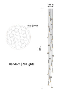 Ethereal Cascade sculptural crystal pendant light enhancing a modern living room ambiance.
