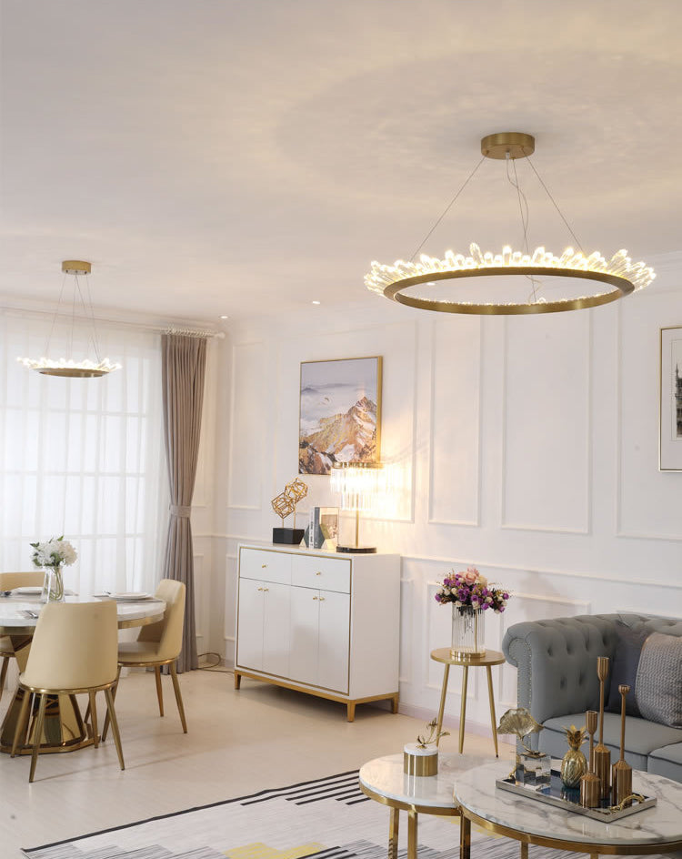 Modern Crystal Polygonal Chandelier | Geometric LED | Aurorae