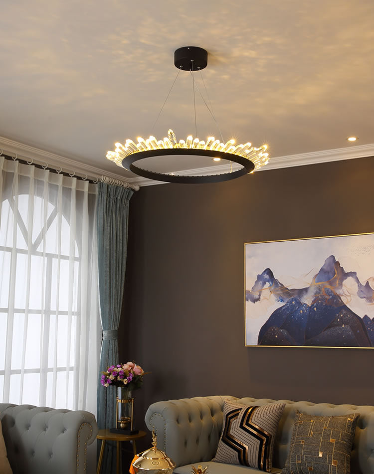 Modern Crystal Polygonal Chandelier | Geometric LED | Aurorae