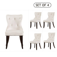 Thumbnail for Dining Chair Tufted Armless Chair Upholstered Accent Chair | Set of 4