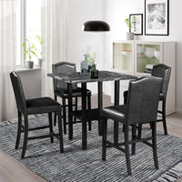Thumbnail for 5 Piece Dining Set with Matching Chairs and Bottom Shelf