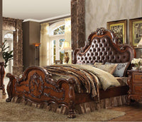 Thumbnail for Dresden Queen Bed in PU | Cherry Oak