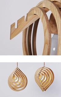 Thumbnail for Droplet Wooden Chandelier Light Fixture