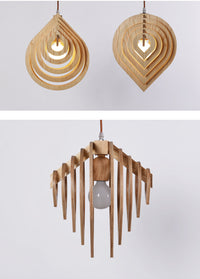 Thumbnail for Droplet Wooden Chandelier Light Fixture