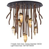 Elf Pendant Light | Grand Wood & Brass Sculpture | Aurorae