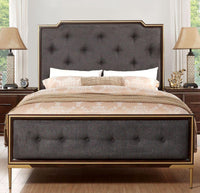 Thumbnail for Eschenbach Queen Bed in Charcoal Fabric | Cherry