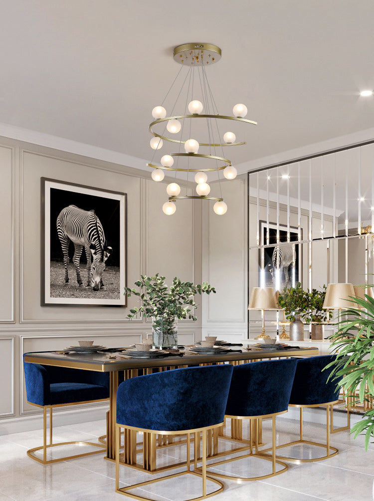 Glass chandelier lighting