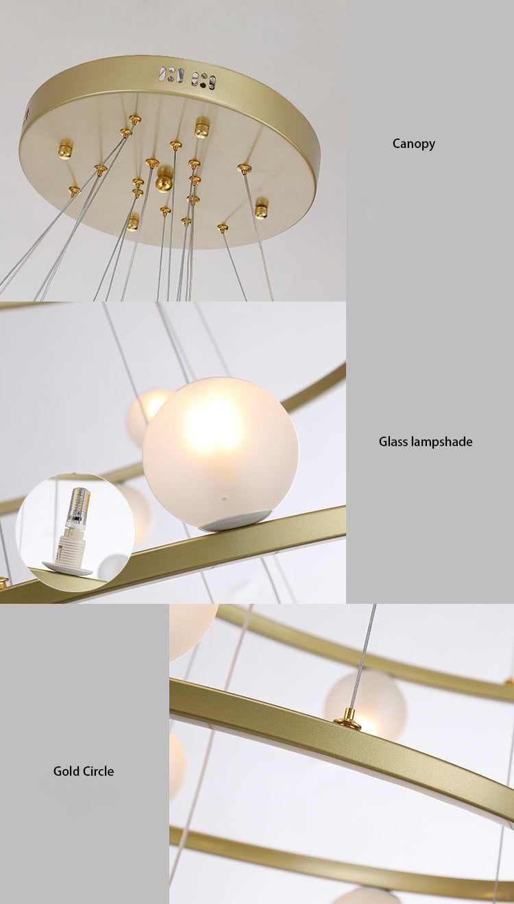 Close-up of a hand-blown glass globe, showcasing its prismatic light diffusion.